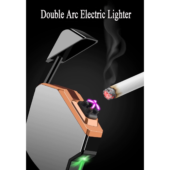USB Rechargeable Dual Arc Flameless Lighter with IR Sensor