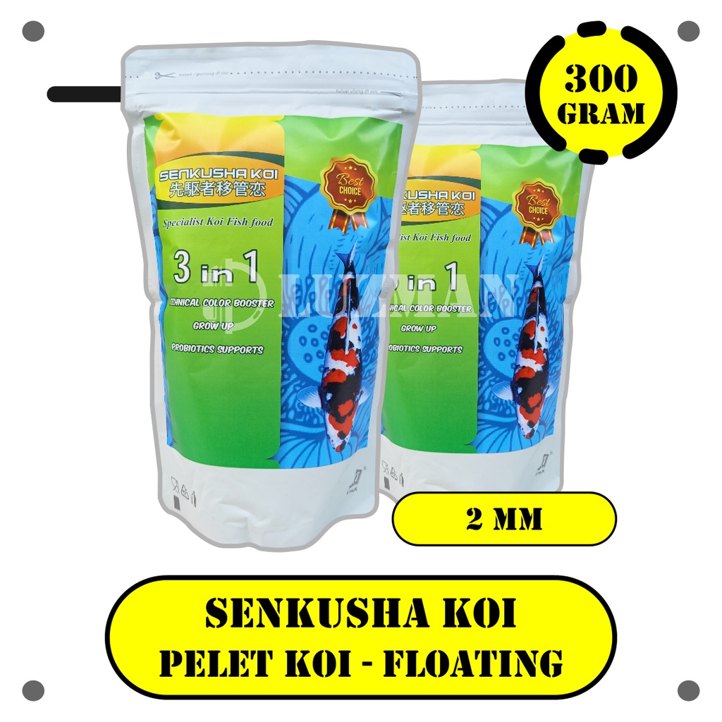 Pakan Pelet Ikan Koi - 300 Gram Pelet Senkusha Pelet Premium Koi