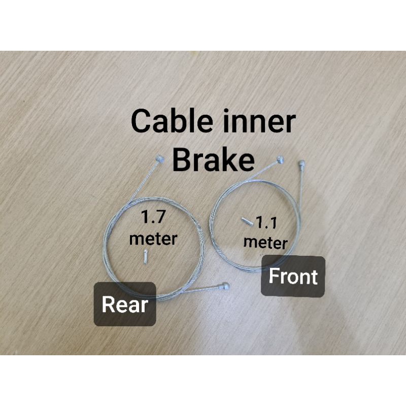 Taiwan Kualitas Bagus Inner Kabel Dalam Kawat Rem iner Brake Cable Cabel Mekanik Seling Baja Galvanized 2in1 Bisa Untuk Sepeda MTB dan Roadbike Road Bike Federal Brifter Briefter Slick Licin Kuat Panjang 1.1 Tali 1.7 Meter Depan Front Belakang Rear 1700mm