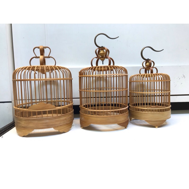 kandang mini pajangan cungko asli bahan bambu