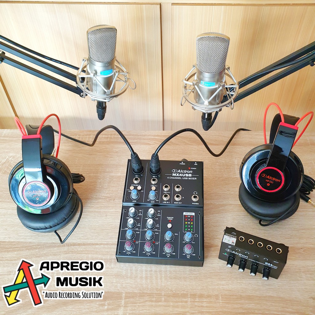 Paket Podcast 2 orang PROfesional Alctron Bundle lengkap