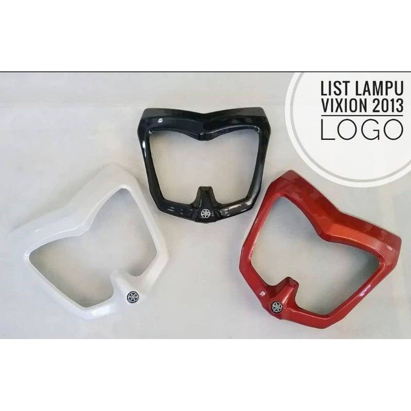 Lis Lampu Vixion Old NVL - New NVA, topeng lampu utama bahan plastik tebal