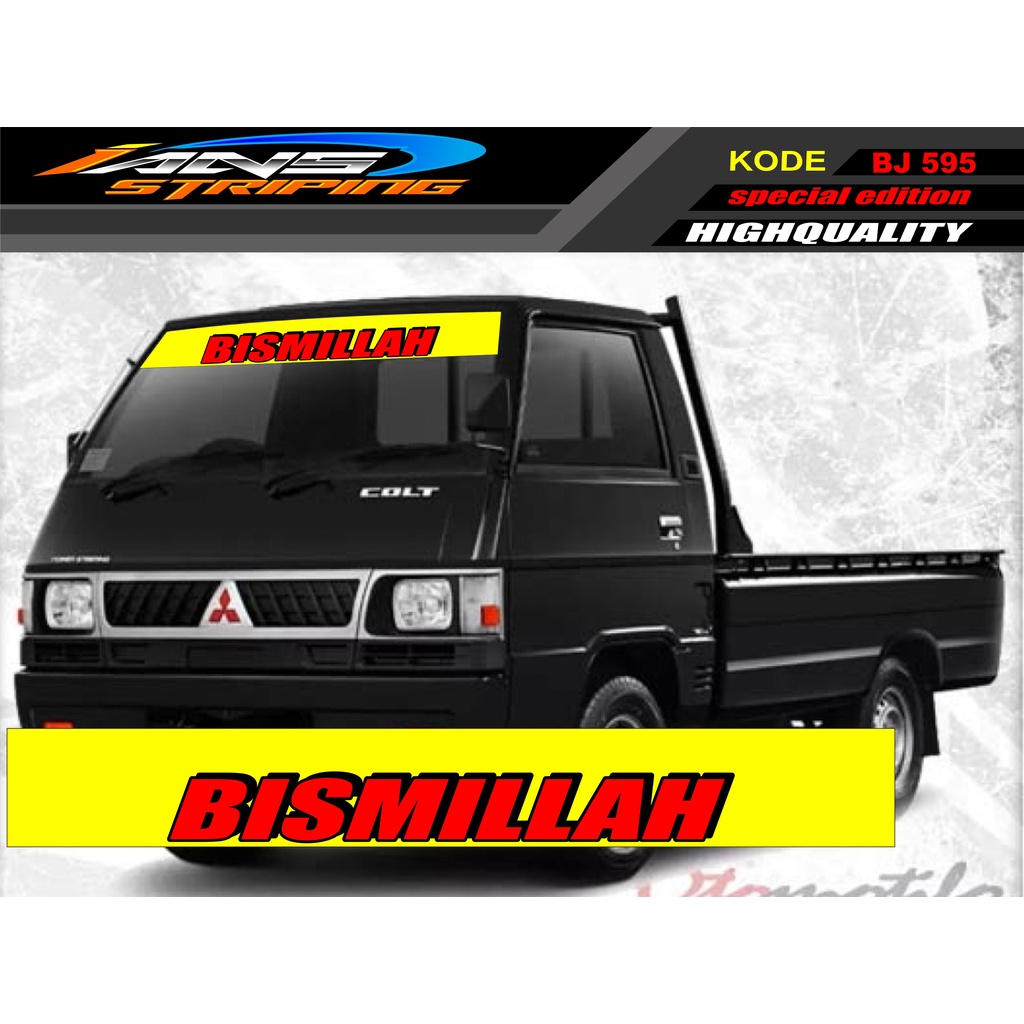 STIKER KACA DEPAN MOBIL L300 / GRANDMAX / PICK UP / CARRY / STIKER KACA DEPAN MOBIL PICK UP / DECAL STIKER PICK UP BJ595