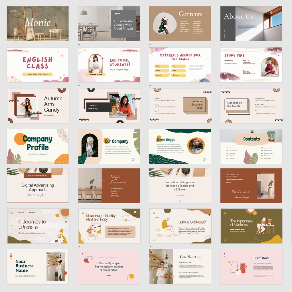 200+ Template PPT Aesthetic Presentasi Premium