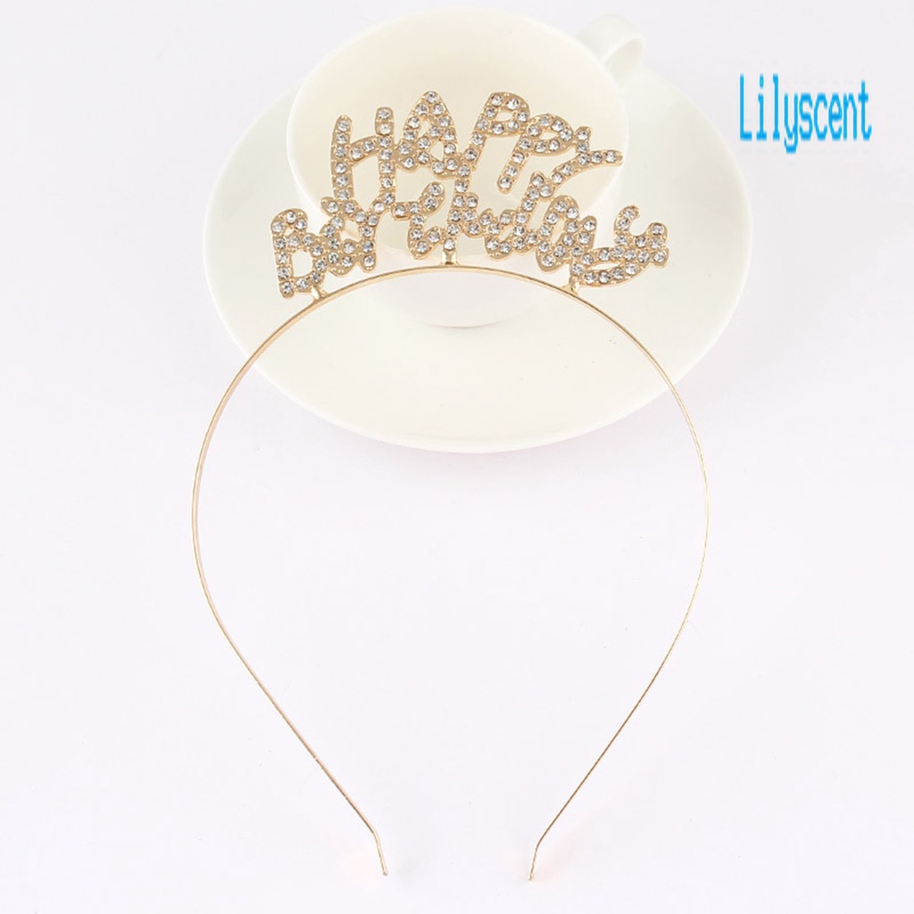 Bando Mahkota Aksen Glitter Bahan Alloy Anti Karat Tahan Lama Untuk Anak Perempuan