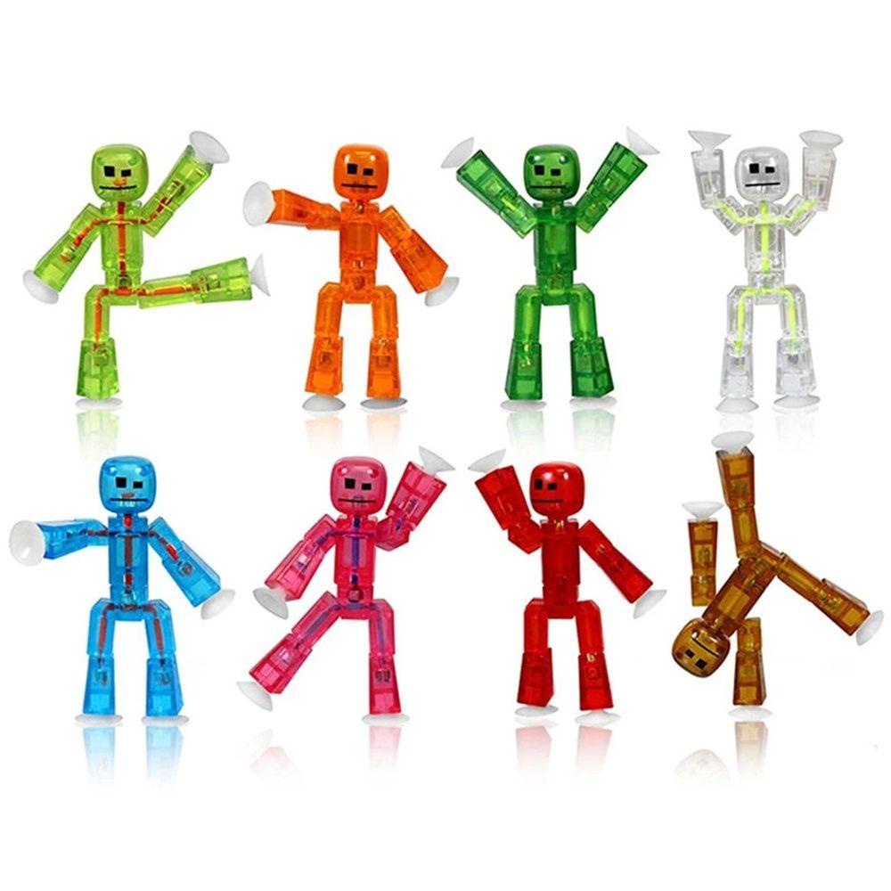 [Elegan] Stikbot Mainan Random Color Deformable Figure Toy Deformation Anak Laki-Laki Hadiah Lucu Action Figure