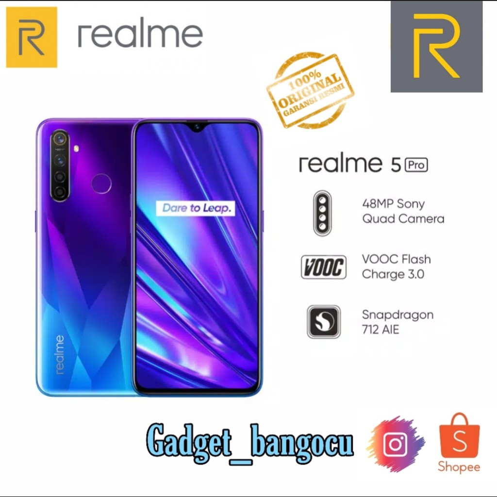 Realme 5 Pro 4/128 (Prosessor Qualcomm Snapdragon 712, 48 Mp) GARANSI RESMI