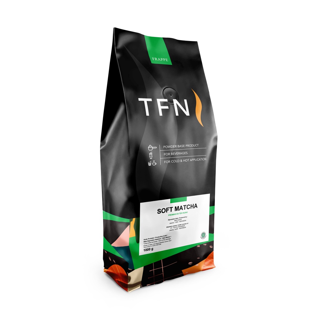 

Toffin Powder Soft Serve Gelato Matcha 1kg // Bubuk Ice Cream Rasa Teh Hijau 1000gram