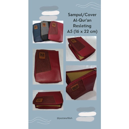 

COVER/SAMPUL AL-QUR'AN A5 RESLETING (ZIPPER)