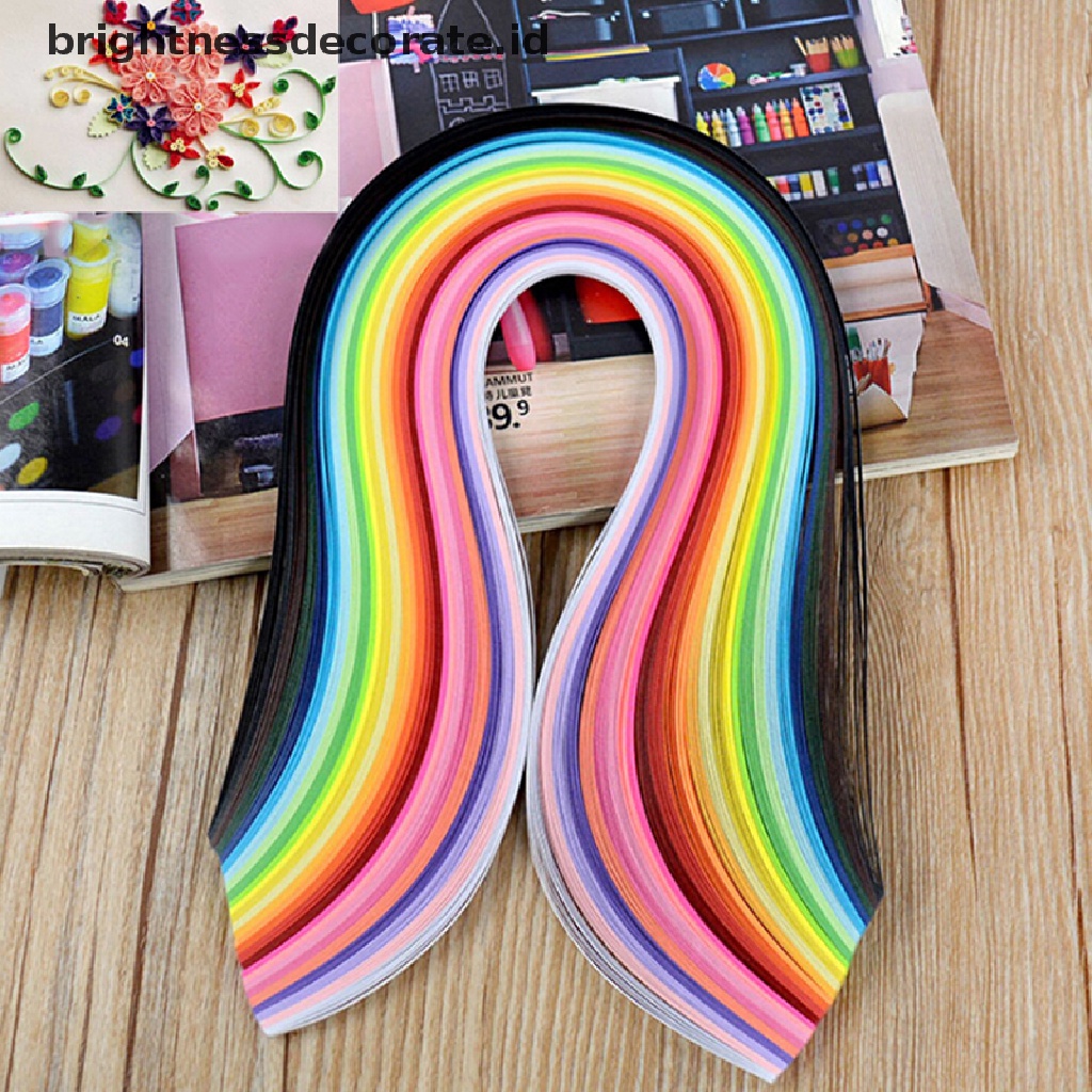 260 Strip Kertas Quilling Bunga Handmade Untuk Craft