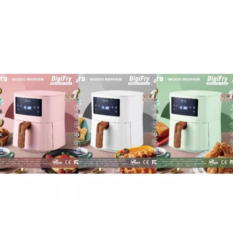 MITO Digital Air Fryer 4 Liter AF 1- Low Watt - GARANSI RESMI- Goreng Tanpa Minyak