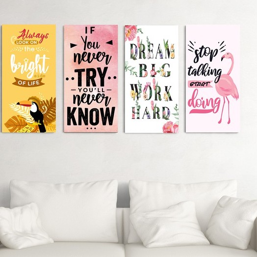 Poster Kayu Hiasan dinding Dekorasi Kamar Rumah Ruangan Poster vinyl Quote Motivasi