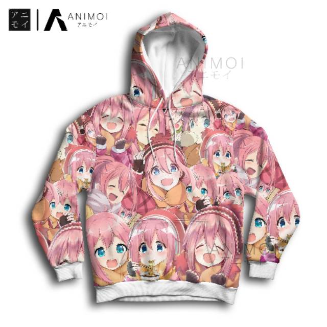 Jaket Ahegao Kagamihara Nadeshiko || Hoodie Anime Fullprint