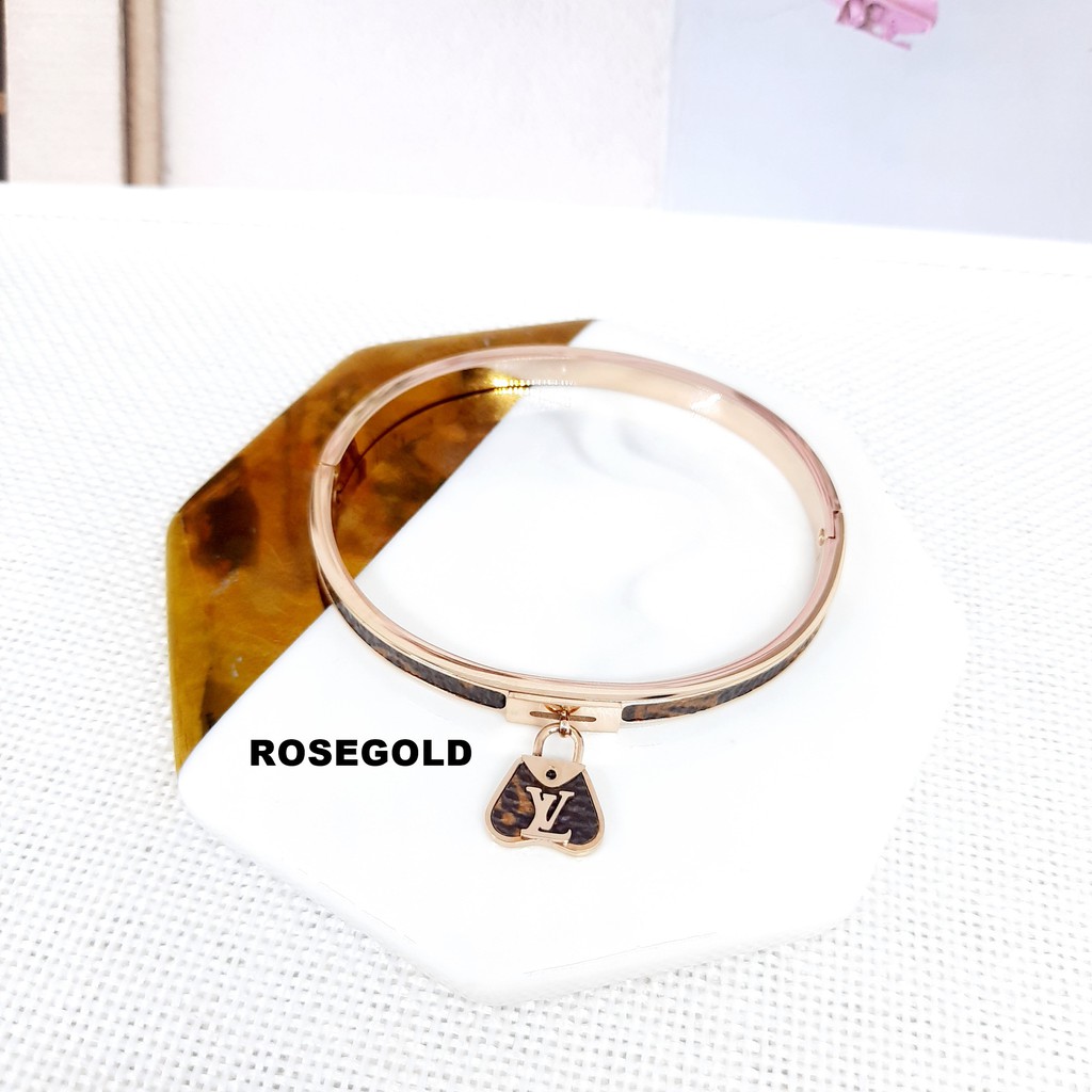 Gelang Titanium Bangle Premium Brand Fashion Rose Gold - BB577