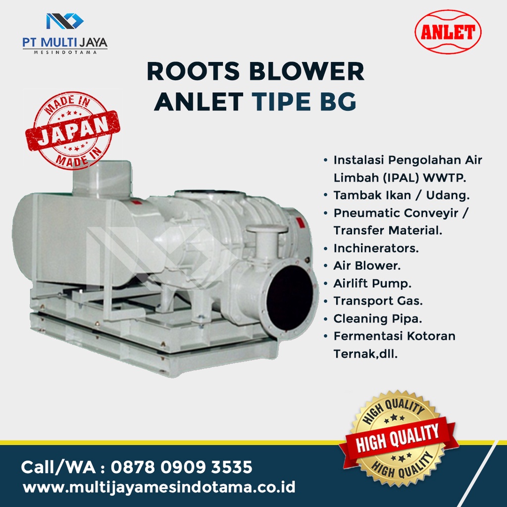 Jual Roots Blower Anlet Type BG Terbukti | Shopee Indonesia