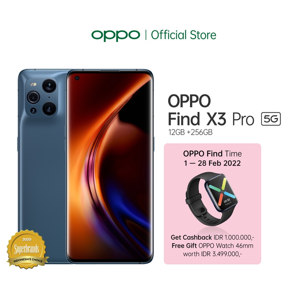 Jual OPPO Find X3 Pro 5G 12/256GB [50MP Quad Camera, 60x Zoom