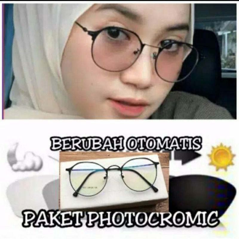 KACAMATA PHOTOCROMIC/KACAMATA ANTIRADIASI/KACAMATA UNISEX/KACAMATA 1301
