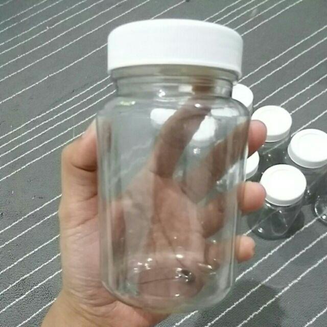 10 Botol Toples 300ml Bumbu Bubuk Sambal Plastik