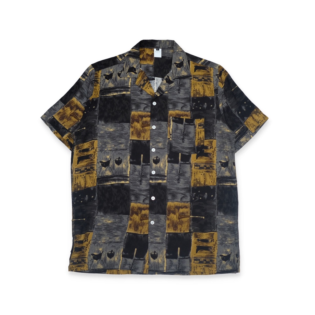 SANVANINA Kemeja Hawai Pria Printing - Timber Casual Shirt E-2006