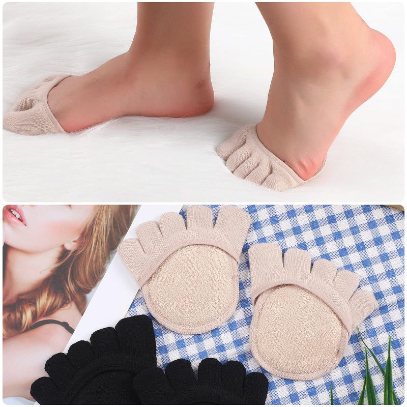 Sepasang Kaos Kaki Setengah Telapak/Kaos Kaki Bantalan Kaki/Half Insoles Pads/Finger Socks