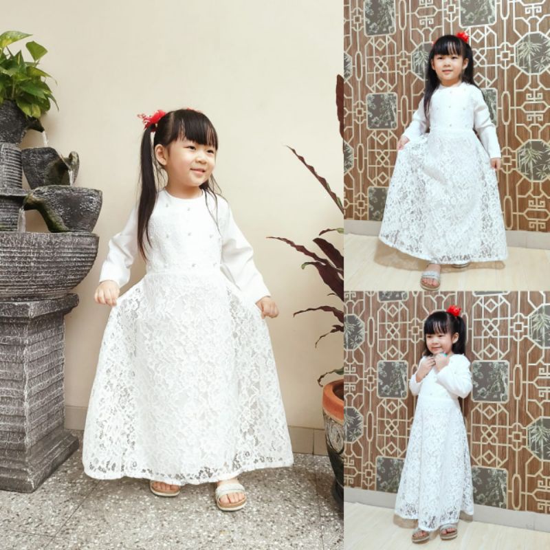 GAMIS VENICI KIDS / GAMIS ANAK PEREMPUAN / GAMIS PESTA / GAMIS BRUKAT ANAK ANAK/ USIA 4 TAHUNAN SAMPAI 13 TAHUNAN/ GAMIS BRUKAT PREMIUM