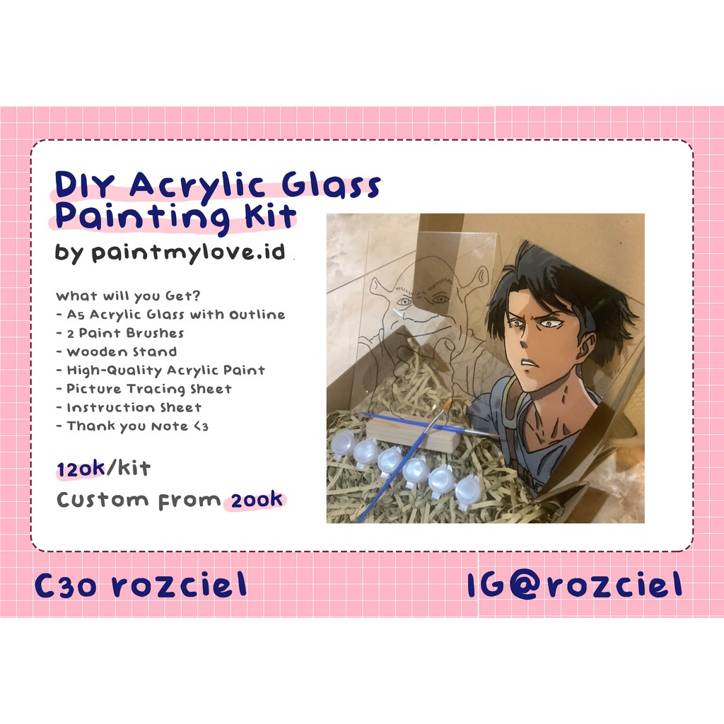 

DIY Acrylic Glass Painting Kit Anime AOT Haikyuu