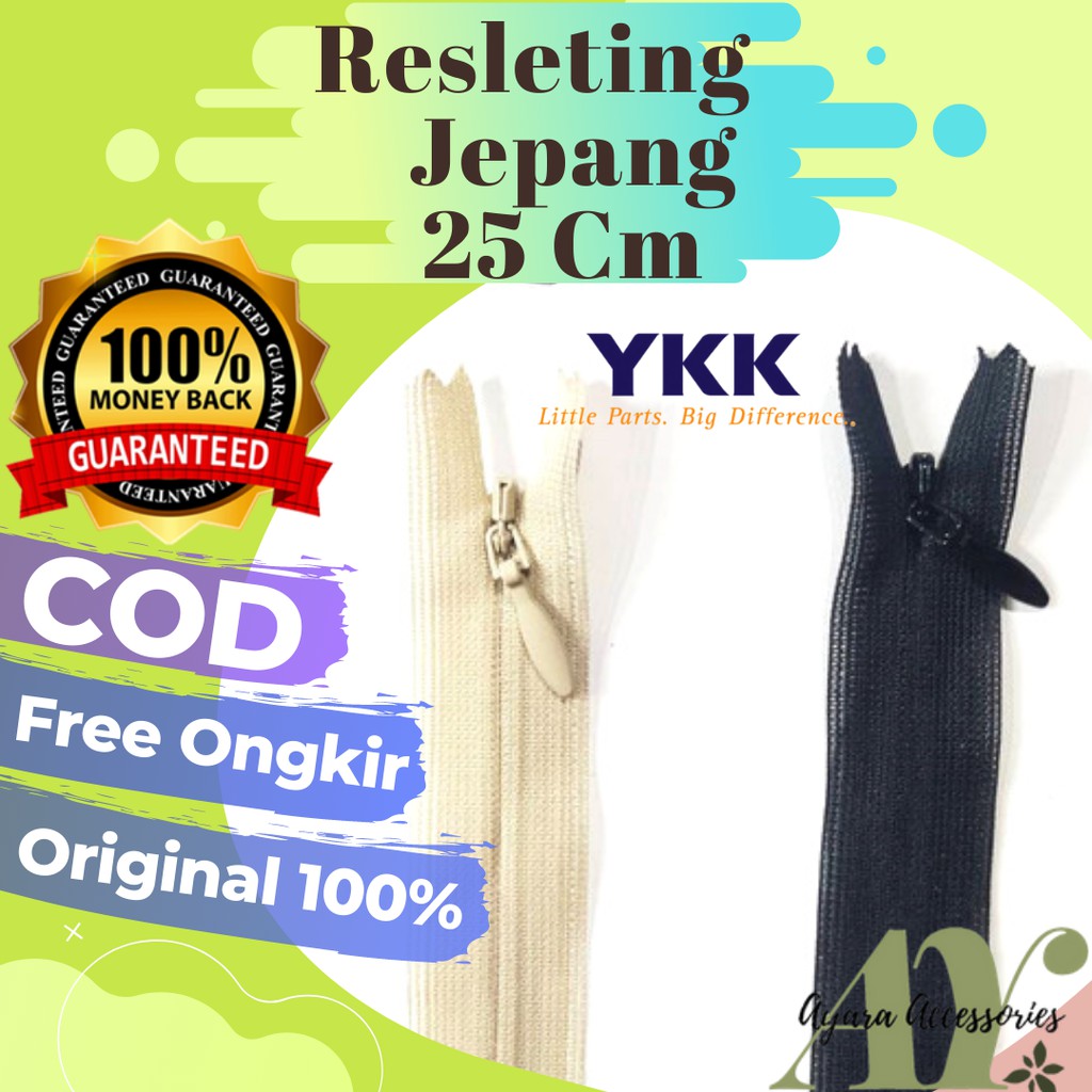 RESLETING ZIPPER SLETING JEPANG JAKET YKK PANJANG 25 CM