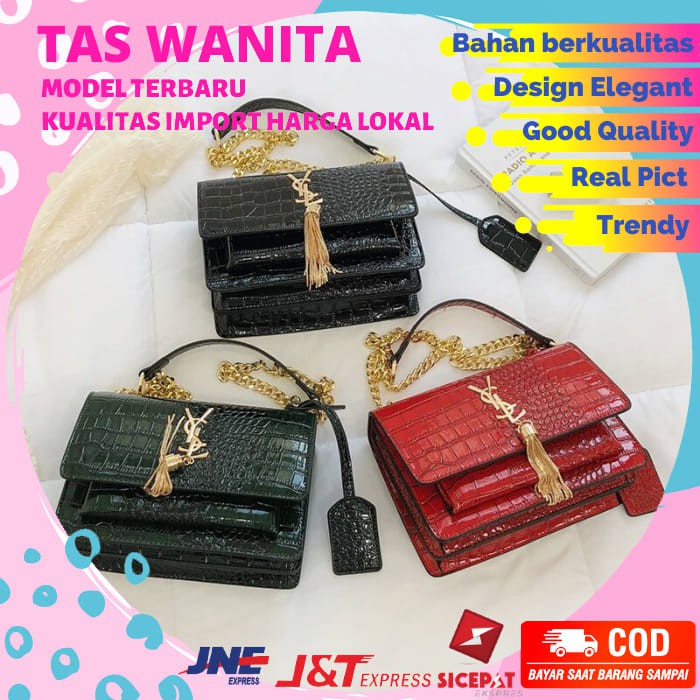 TAS SELEMPANG WANITA GG1139 TAS WANITA IMPORT MURAH NB679