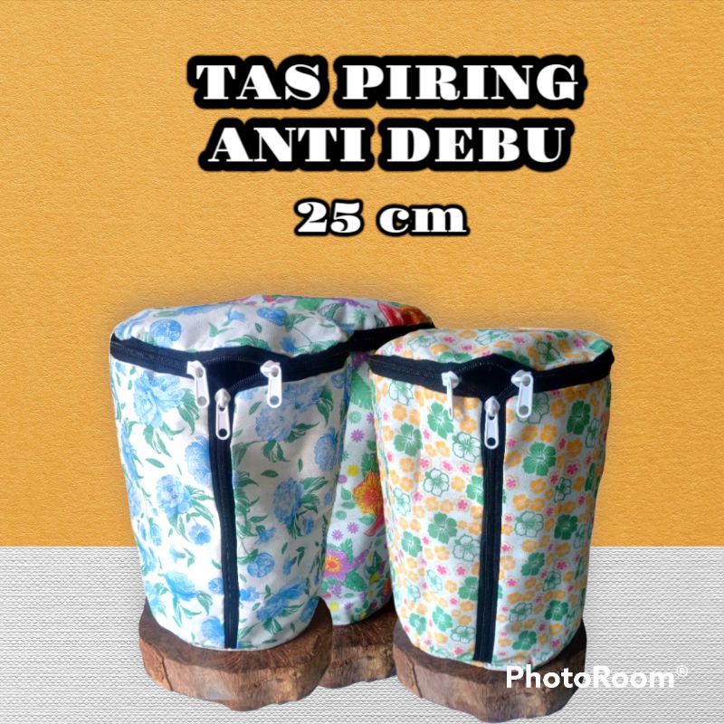 Tas piring anti debu &amp; serangga ukuran 25cm muat 2 lusin piring