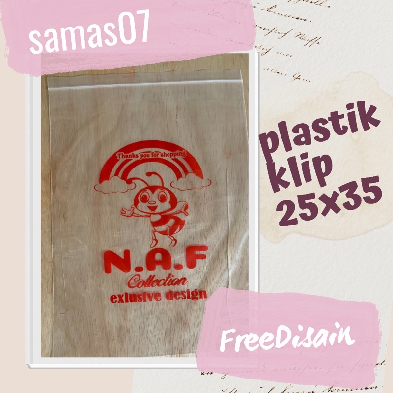 Jual Sablon Plastik Klip Uk 25x35 Sablon 100pcs Sablon Plastik Packaging Sablon Kemasan 6563