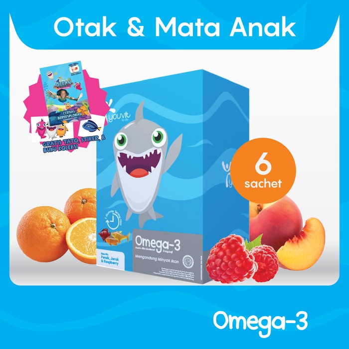 Youvit Gummy Multivitamin Omega-3 Anak [1 Box/ 6 Sachet]