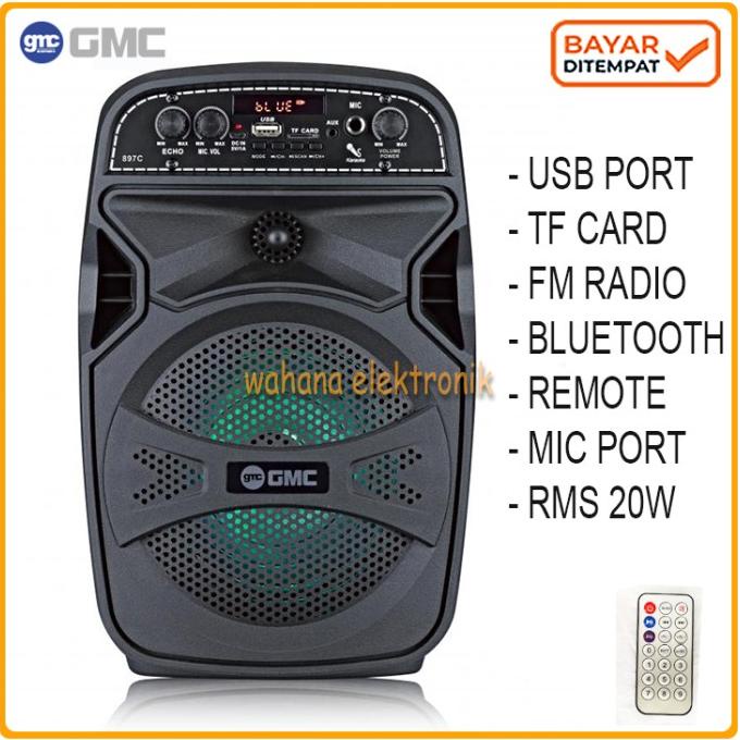 Elektronik | Audio | Gmc 897C Speaker Portable/Pengeras Suara 6,5" Bluetooth Karaoke | Best Seller