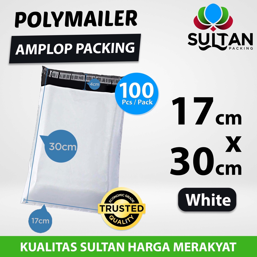 

Polymailer Pack White 17cm x 30cm Termurah Amplop Plastik Packing Olshop Ekonomis