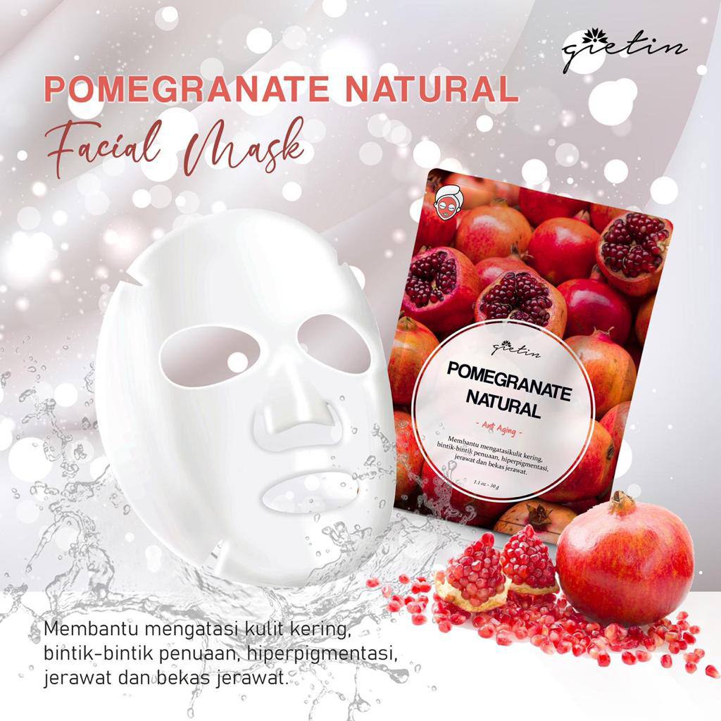 LF - [BPOM] GIETIN Sheet Mask 12 pcs Brightening Moisturizing skin care Hydrating Essence face Mask anti aging Masker Wajah