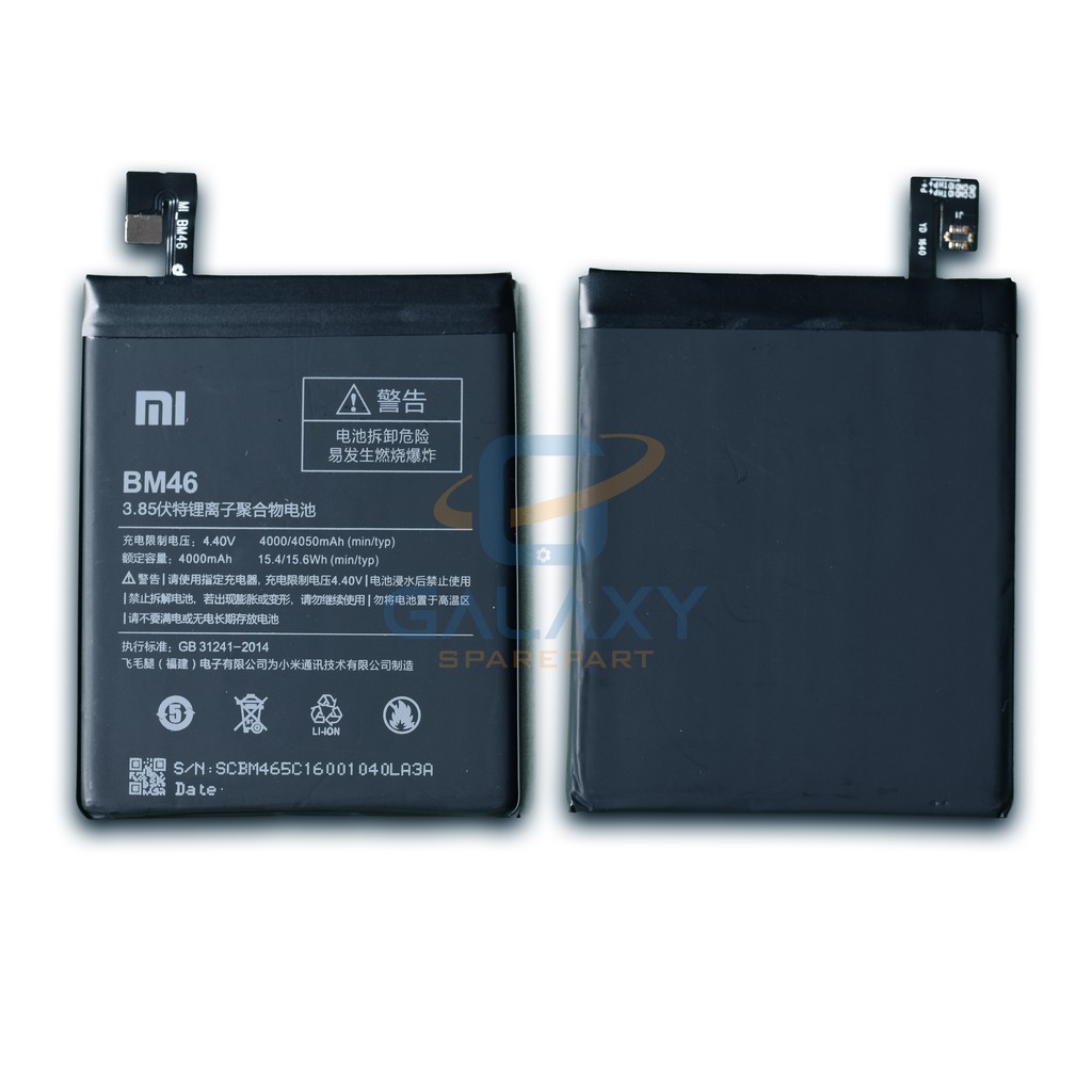 BATRE - BATERE - BATERAI XIAOMI REDMI NOTE 3 / BM46 / BATRE XIAOMI REDMI NOTE 3 / BM-46 ORIGINAL