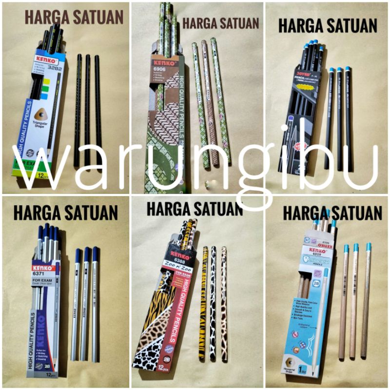 

Selusin Joyko Kenko Pencil 2B Pensil Menulis Ujian Komputer