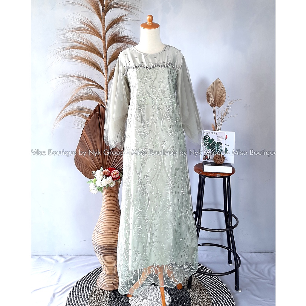 Dress Radika Mix Brukat Premium  - Bisa Pilih Hijab - Gamis Kondangan Wanita Terbaru - Maxi Remaja Terkini - Dress Bridesmaid - Baju Gamis Best Seller