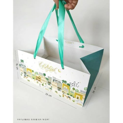 

(TERLARIS) (PAPERBAG ARABIAN NIGHT) tema lebaran idul fitri 33 x 24 x 15 cm