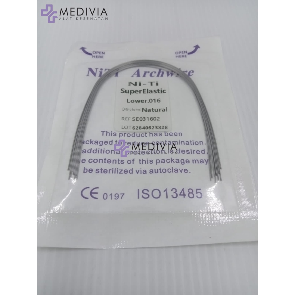 niti wire natural ovoid form niti 012 014 016 018 upper lower niti dendrum natural form isi 10 dental