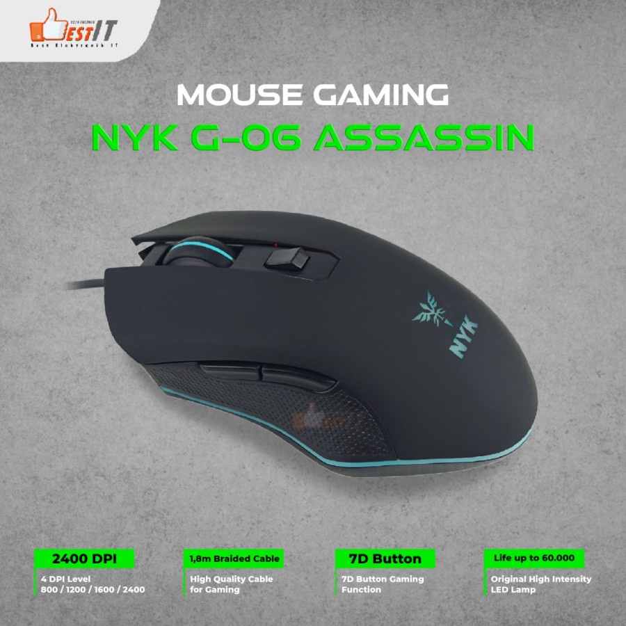 Gaming Mouse NYK G06 Assassin1 Mouse Komputer Gaming NYK