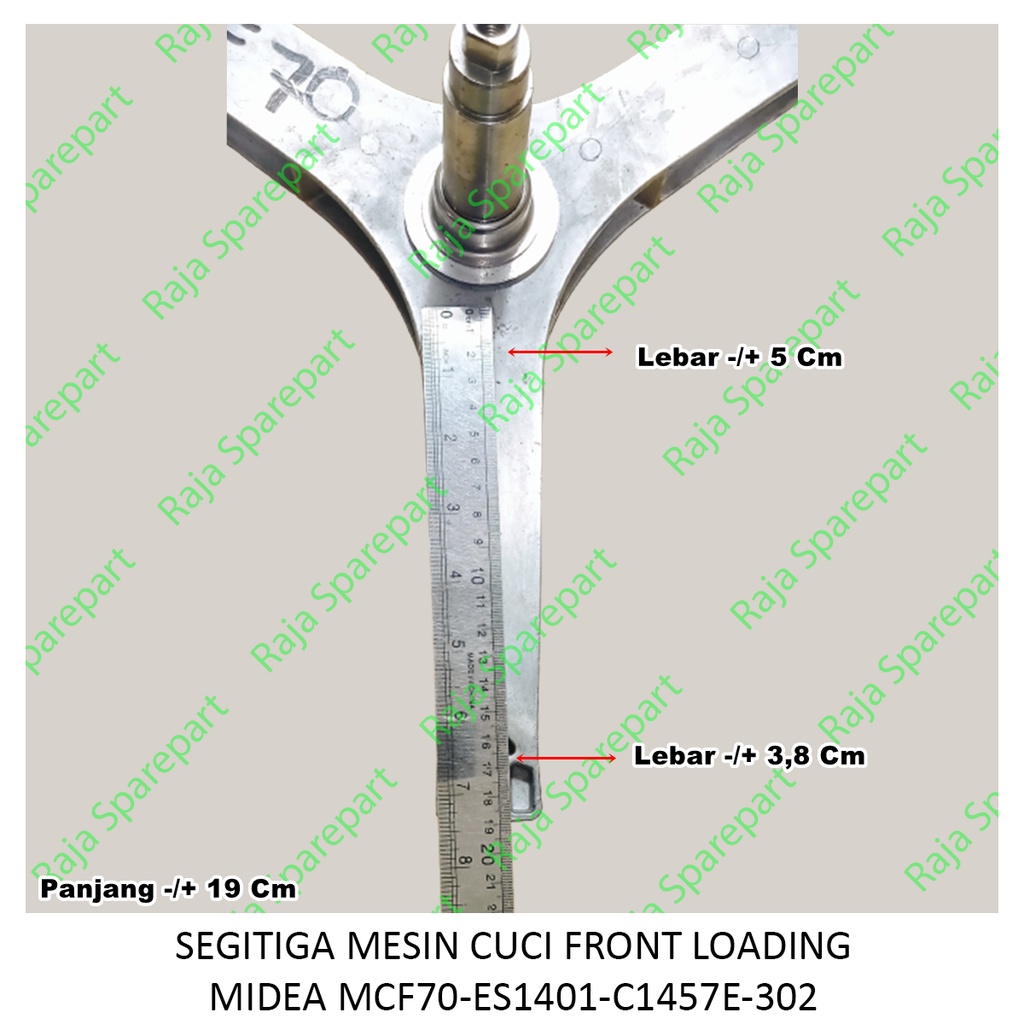 SEGITIGA MESIN CUCI FRONT LOADING MIDEA MCF70-ES1401-C1457E-302