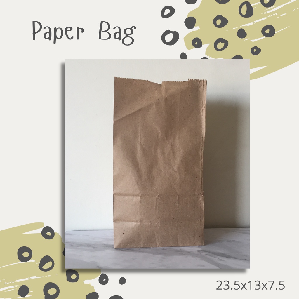 

Kantong Kertas Paper Bag Makanan 23.5x13x7.5