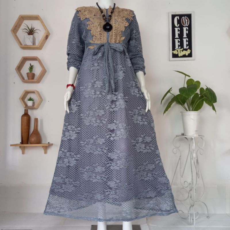 GAMIS BROKLAT TERBARU GAMIS BRUKAT TERLARIS GAMIS LEBARAN MURAH