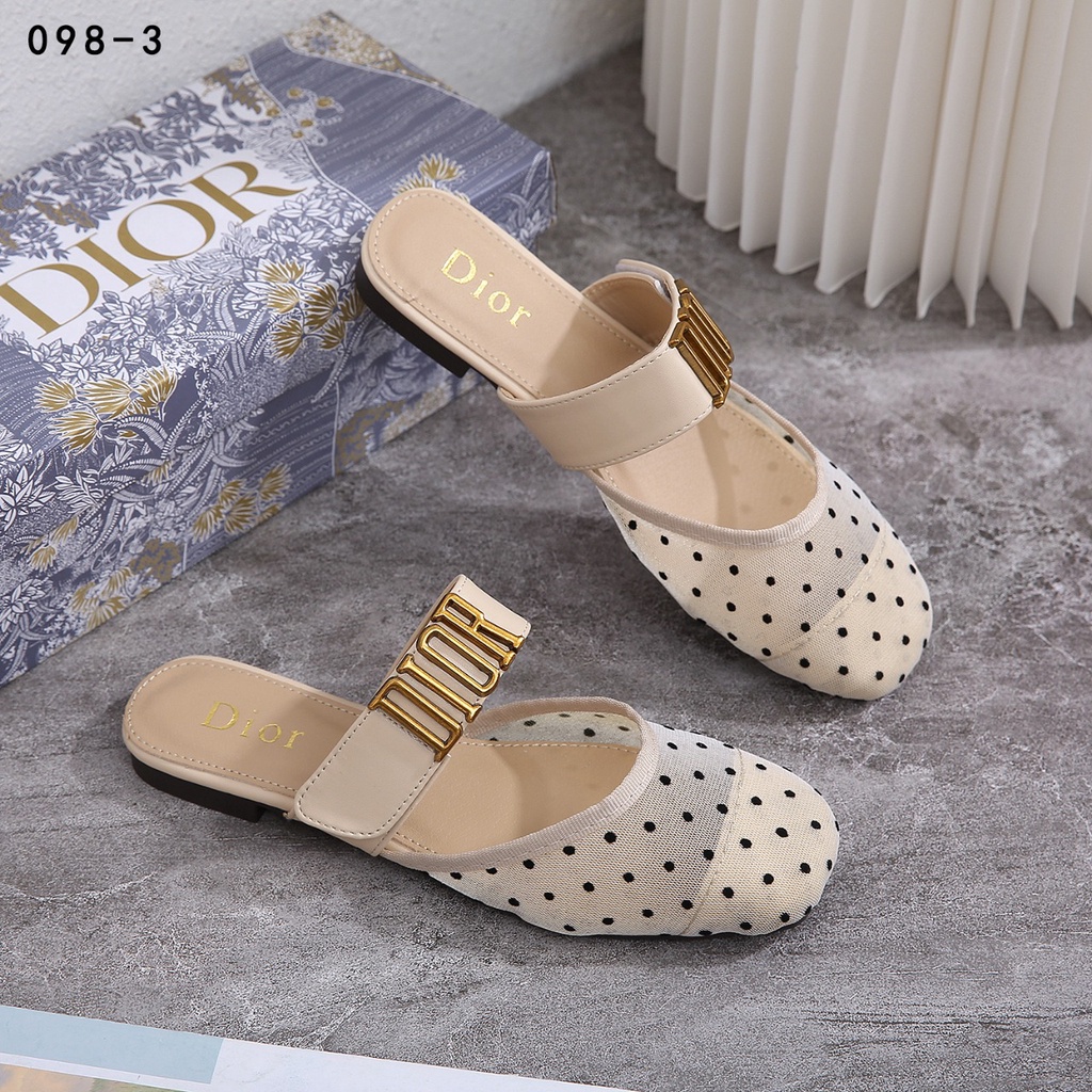 DR Mesh Polka Dot Flats Shoes 098-3