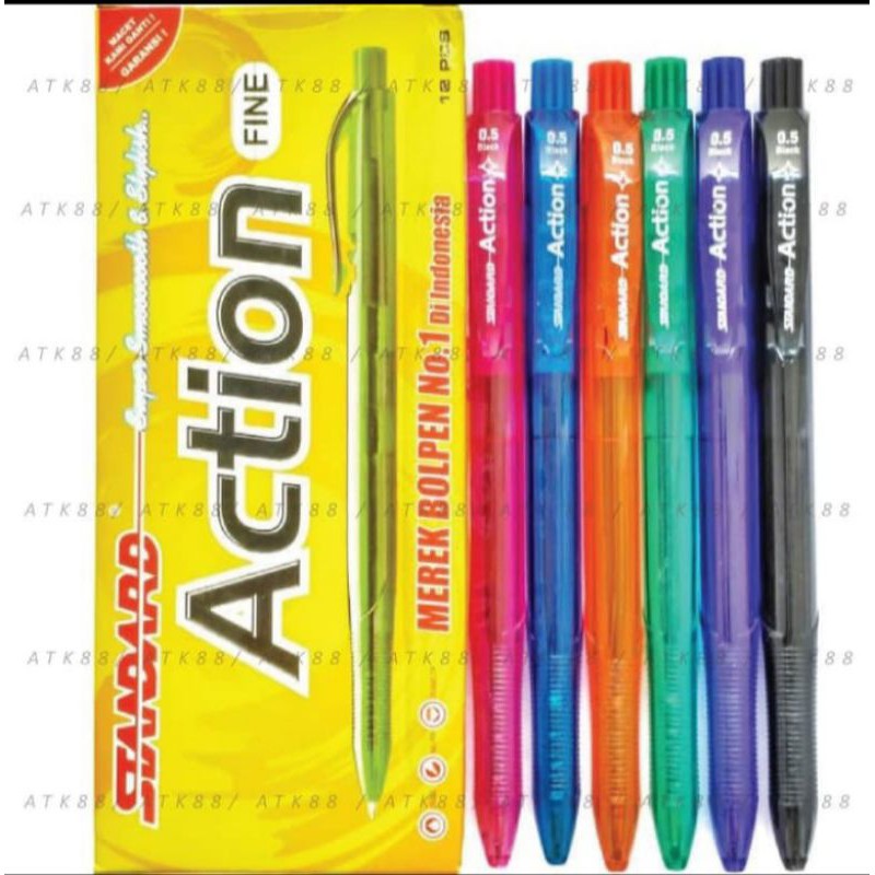 

Pulpen/bolpoint standard action per pack