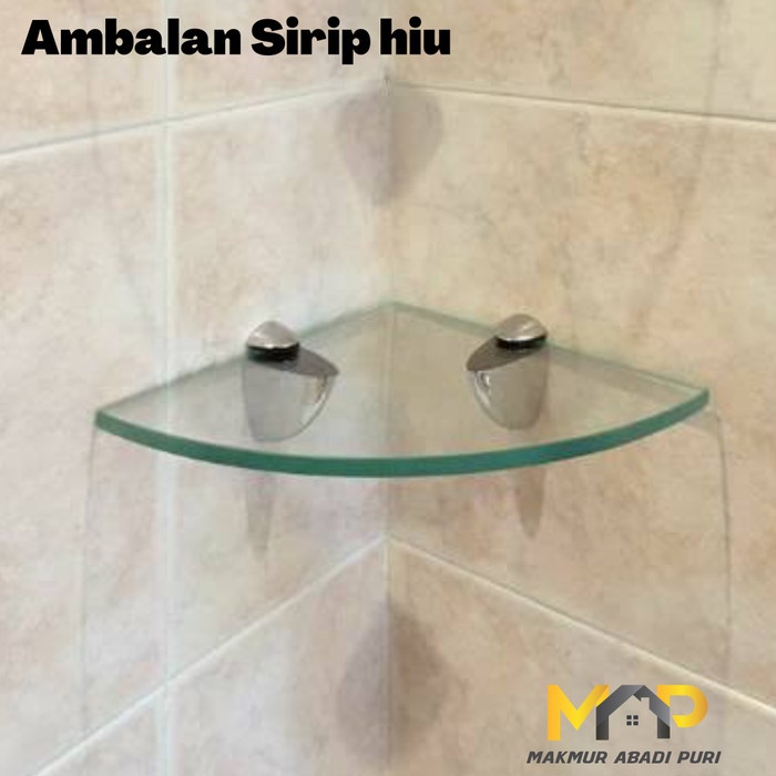 Ambalan Kaca Sirip Hiu ( L ) Besar - Ambalan jepit kaca / kayu