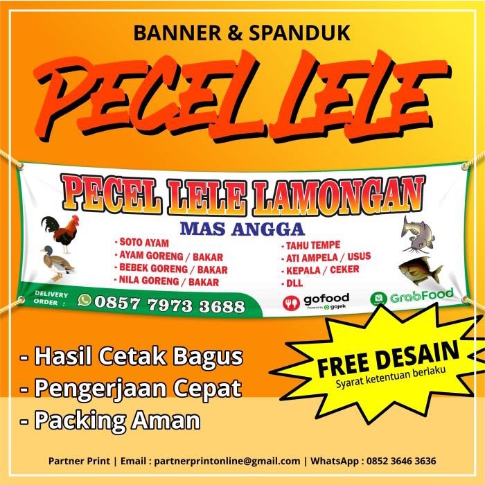 Banner Spanduk Pecel Lele Murah