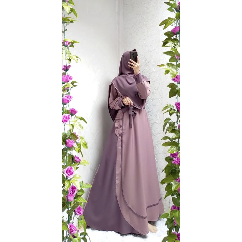 Gamis set VISESA Raisya terbaru wanita muslim fashionable muslimah berkah