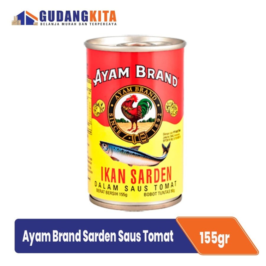 

Sarden Kaleng Saus Tomat Ayam Brand 155gr