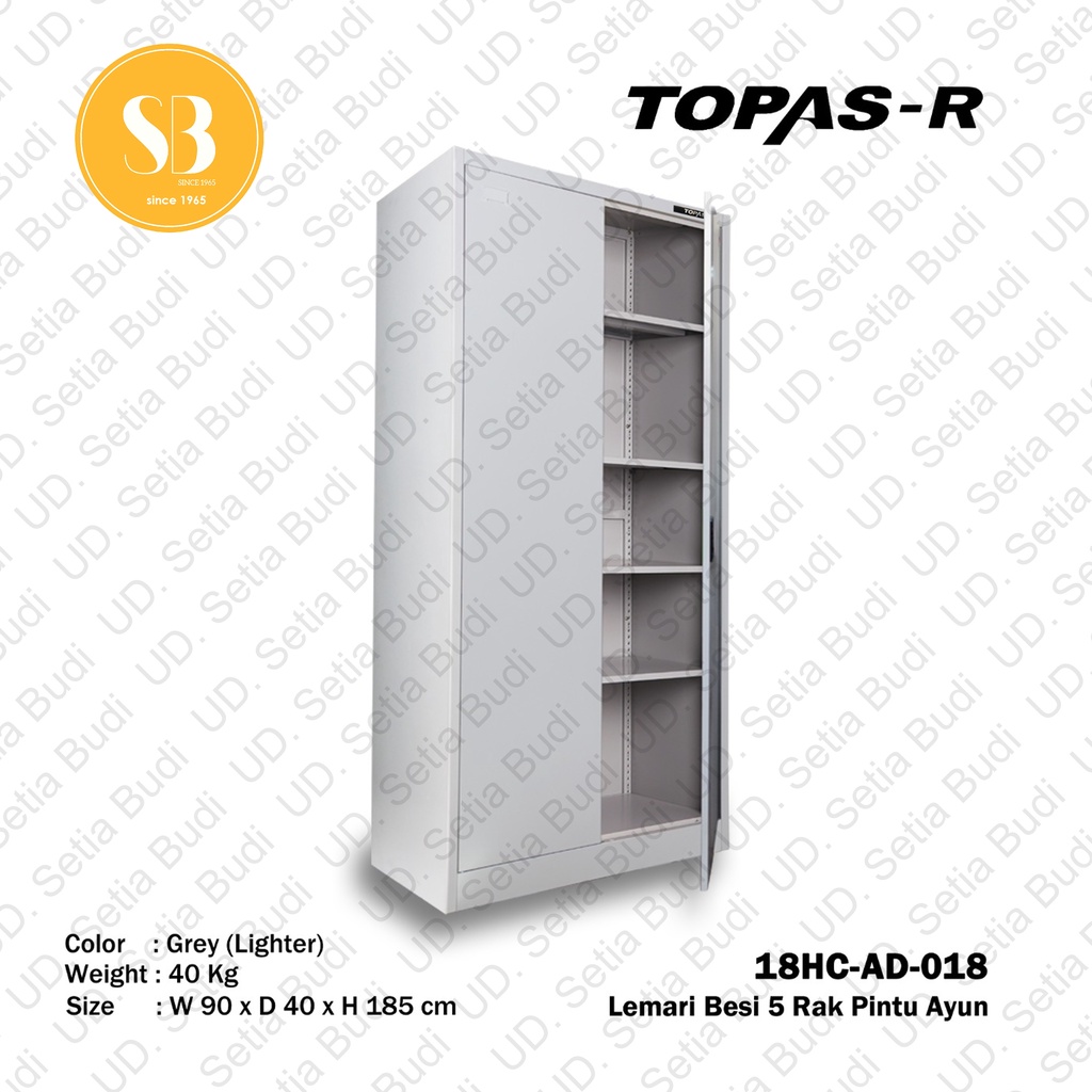 Filling Cabinet Lemari Arsip Besi 5 Rak Pintu Ayun TOPAS AD 018